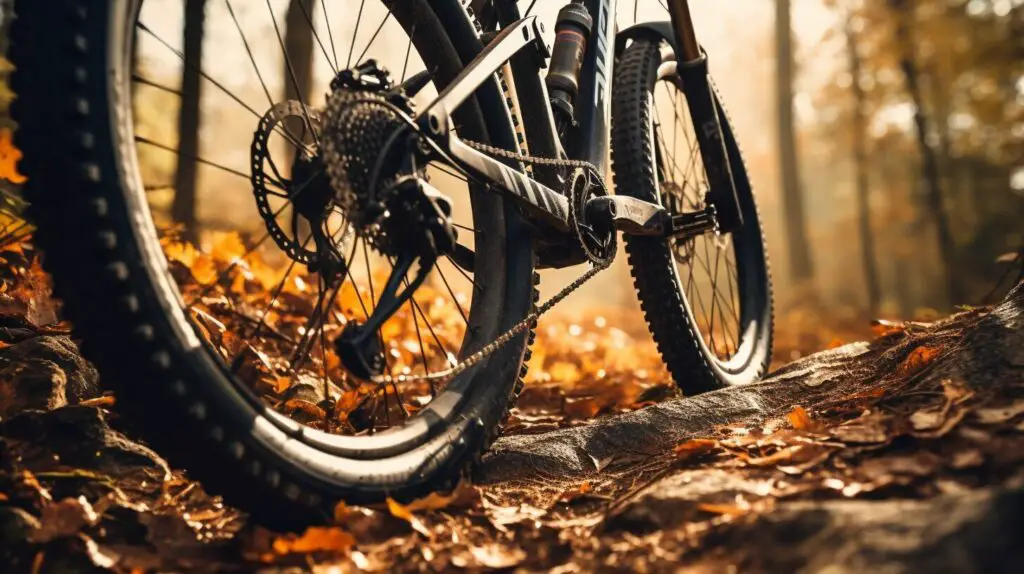 Mountain bike on a rocky trail