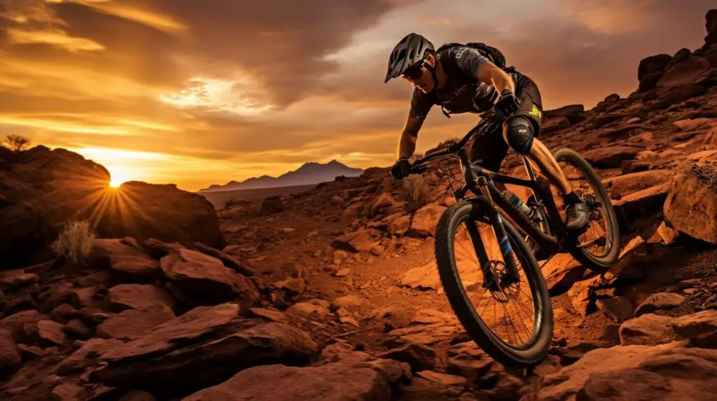 Mountain bike on rocky terrain