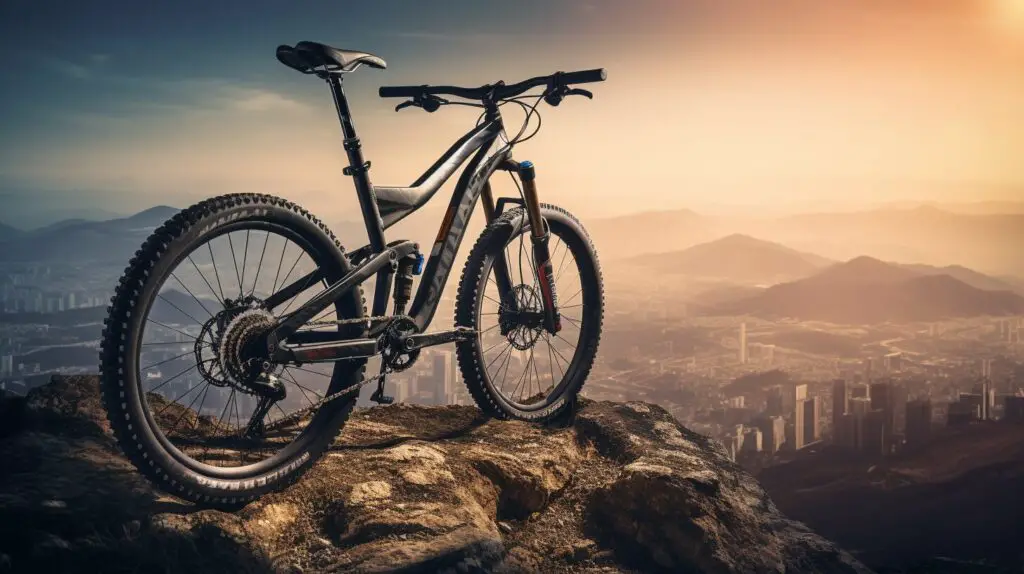 mountain bike on rough terrain mountain bike on rough terrain